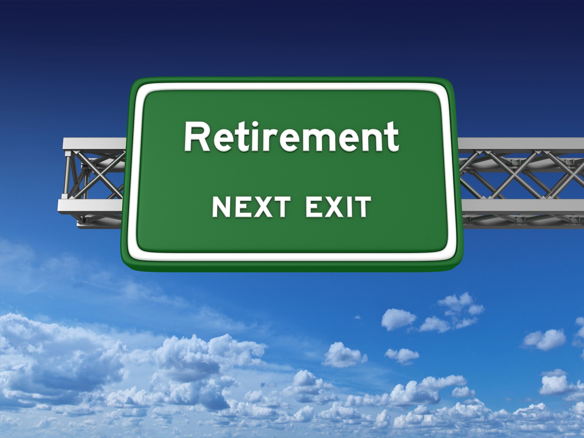 Retirement Concept Highway Sign